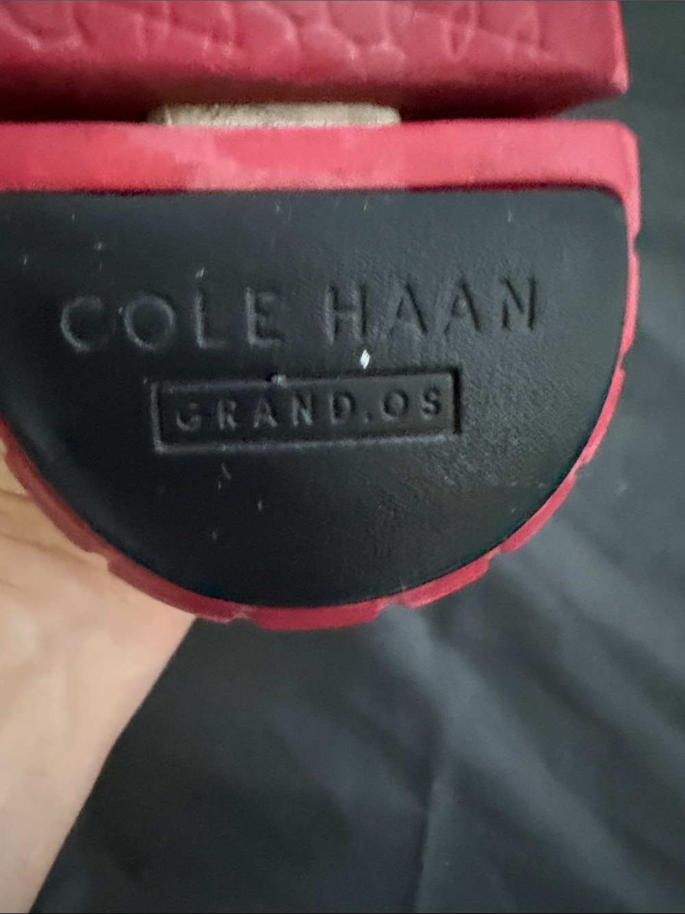 Cole Haan Black and Red Men's Oxfords Heel Detail